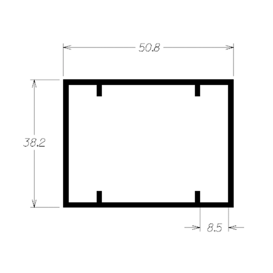 Tubo Ret 50x38 mm